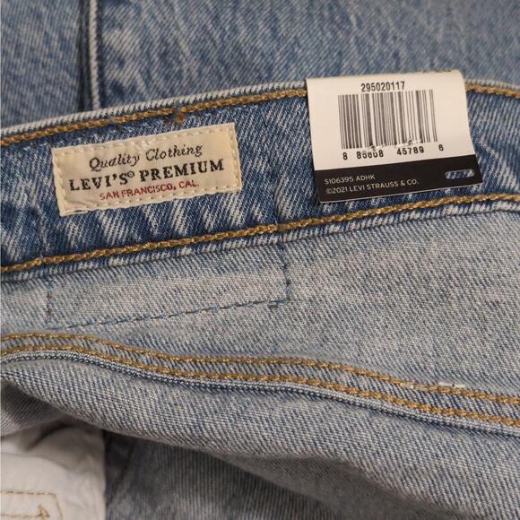 Levi's 501 Skinny Jeans Blue High Rise Button Fly 31 x 28 New - Picture 13 of 16